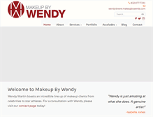 Tablet Screenshot of makeupbywendy.com